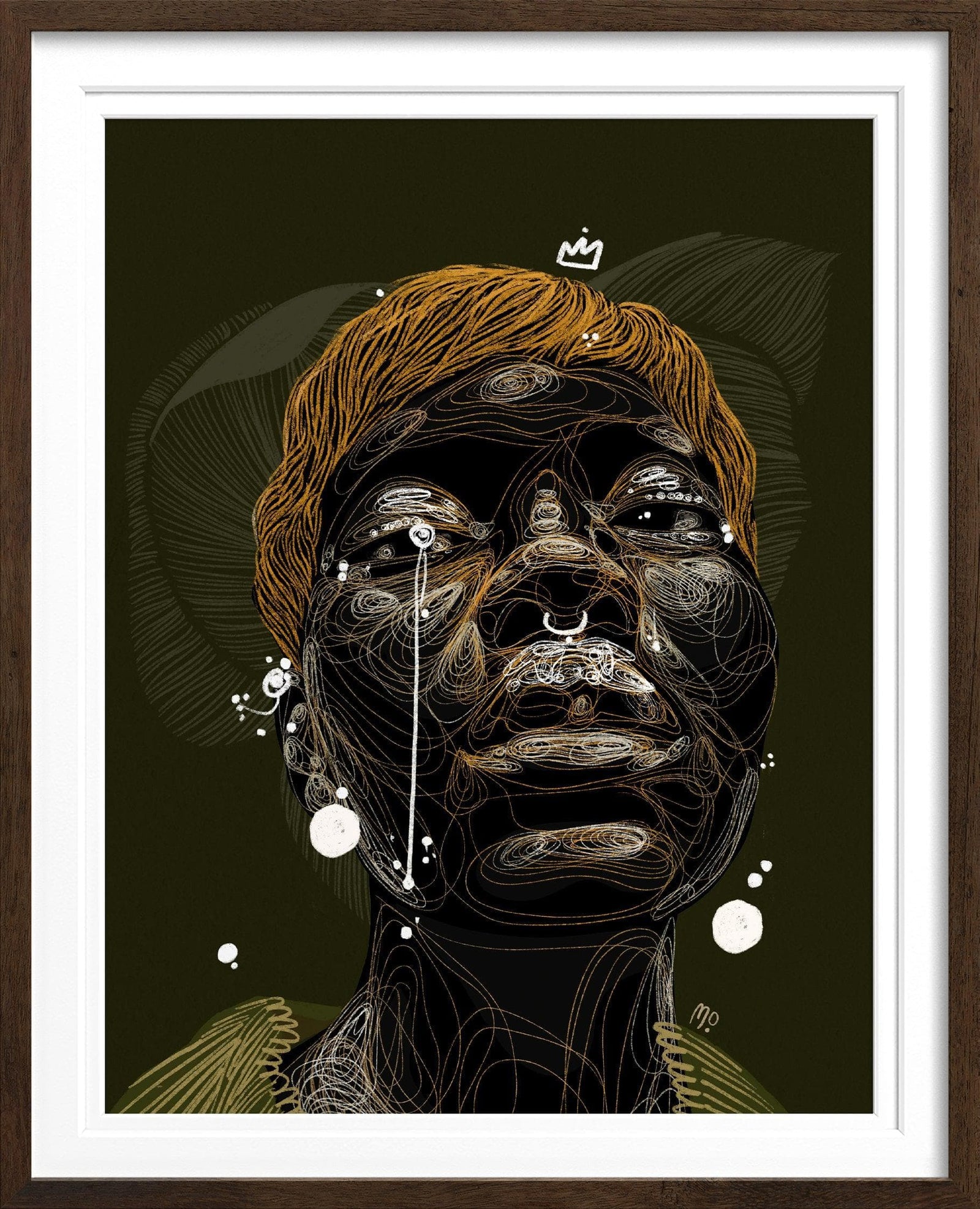 Naledi Modupi Illustration S - 12x15inch / Wenge In Love with the World