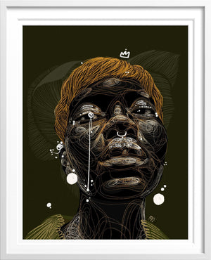 Naledi Modupi Illustration S - 12x15inch / Print Only In Love with the World