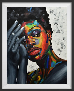 Damola Ayegbayo Digital Print S / White Free but Hungry II
