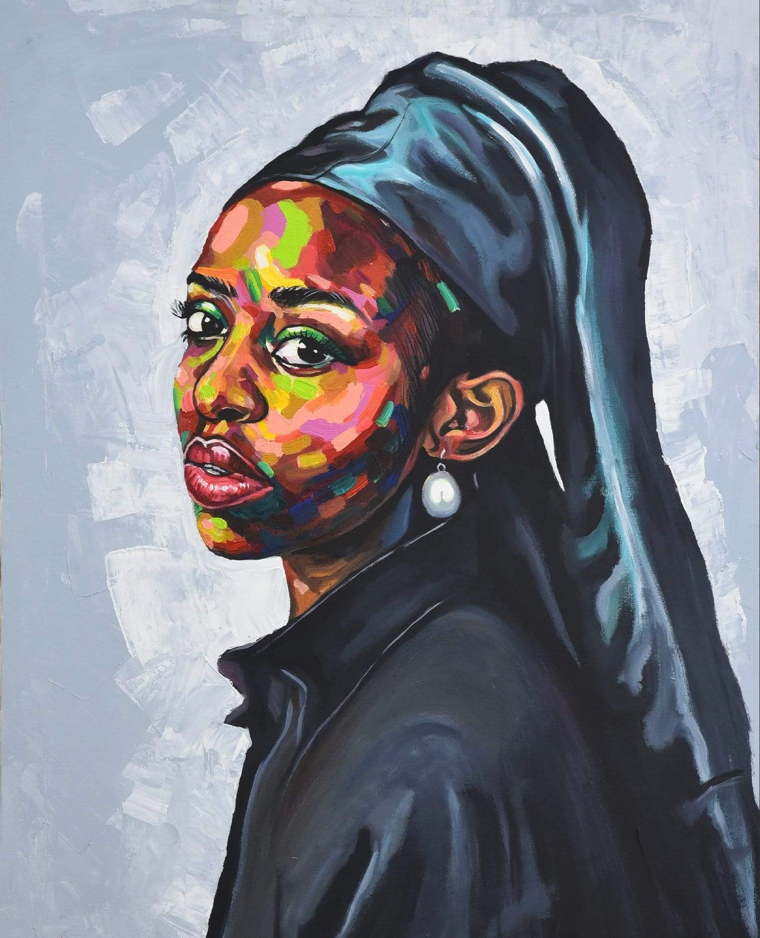 Damola Ayegbayo Digital Print The Girl with a Pearl Earring